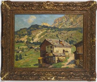 Farmhouses in the Gardena Valley / Dolomites - Otto Paul Bredow