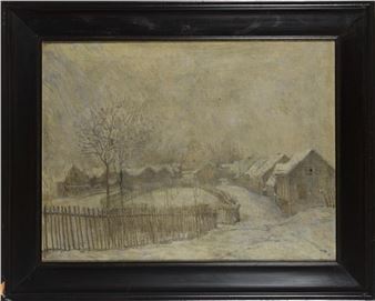 Village in Winter - Fritz Hafner
