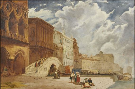 VIEW OF SAN MARCO SQUARE FROM THE SIDE OF THE BRIDGE OF SIGHS by James Holland