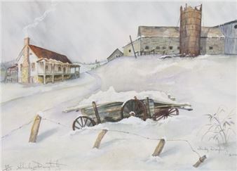 Rural Landscape Scene in Winter - Shirley Daugherty