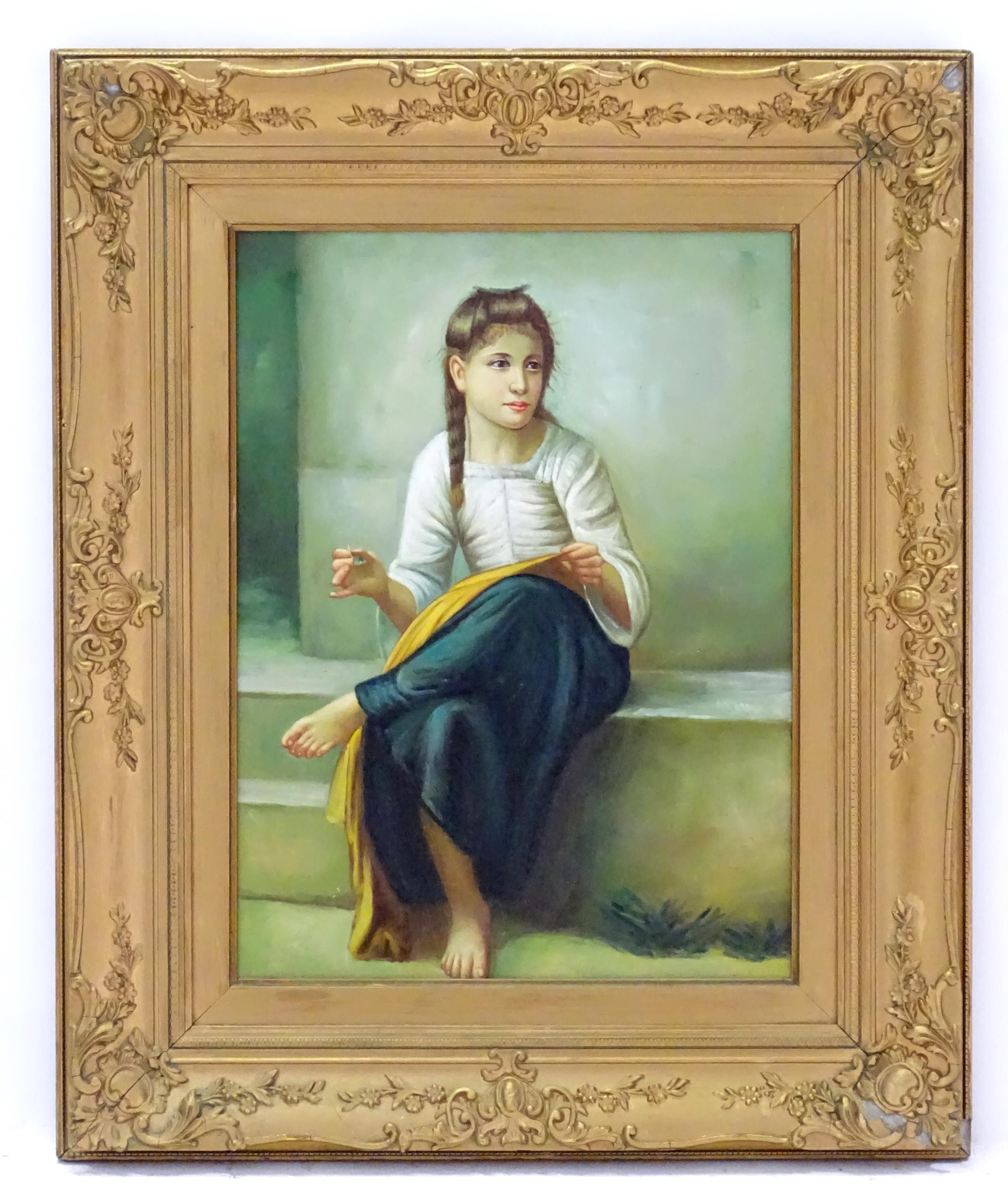 A portrait of a young girl by William Adolphe Bouguereau, 20th century