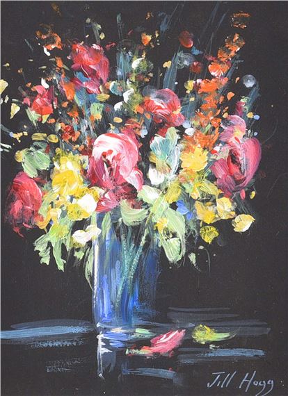 STILL LIFE, VASE OF FLOWERS by Jill Hogg