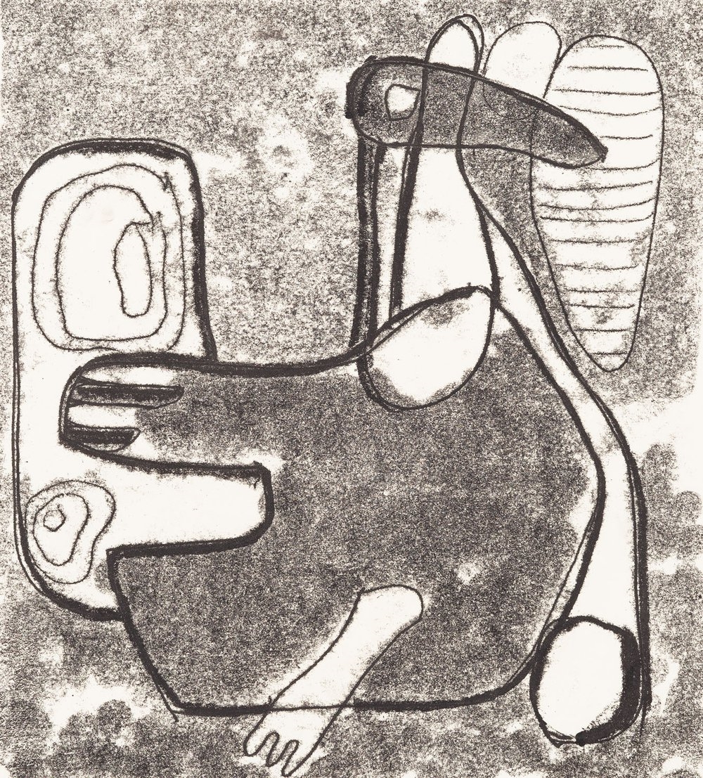 Artwork by Zofia Czerwosz, Composition, Made of monotype/paper