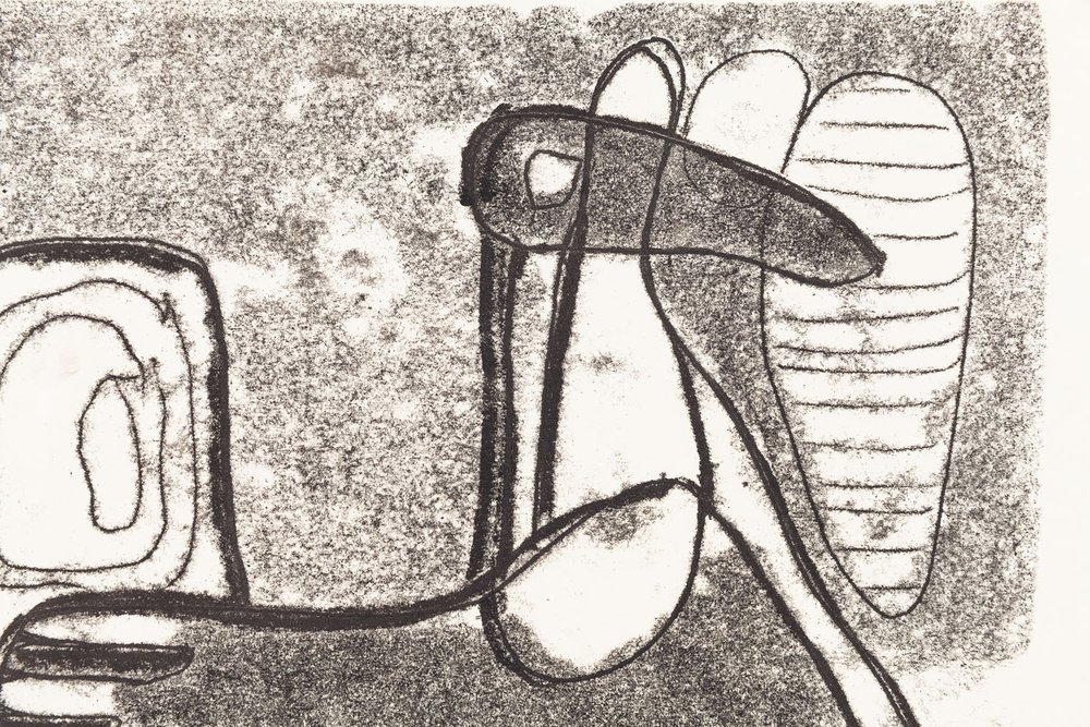 Artwork by Zofia Czerwosz, Composition, Made of monotype/paper