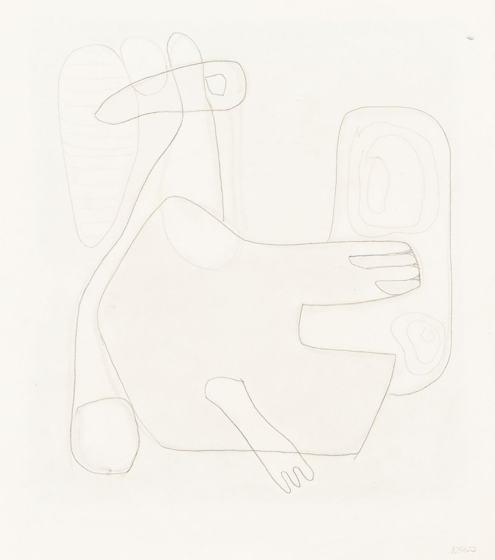 Artwork by Zofia Czerwosz, Composition, Made of monotype/paper