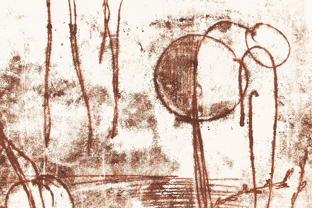 Artwork by Zofia Czerwosz, Garden, Made of monotype/paper