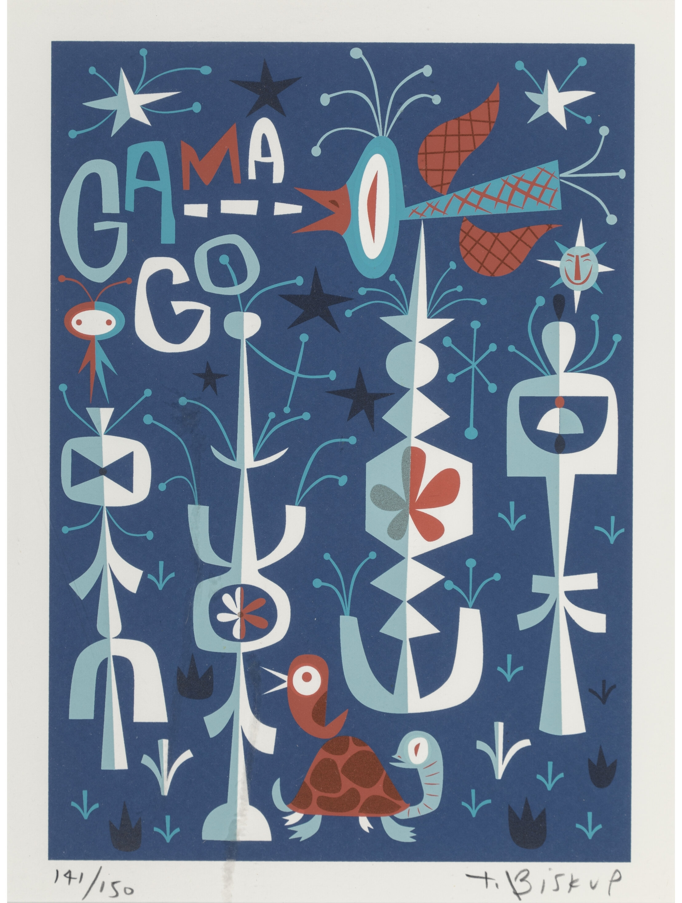 Artwork by Tim Biskup, Gama Garden, Made of Serigraph on paper