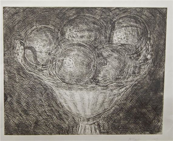 Still Life of Fruit Bowl by Leonard McComb, 1988