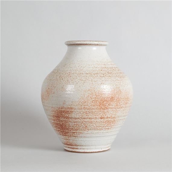 A Mike and Lynn Spencer Shino Floor Vase - Mike Spencer
