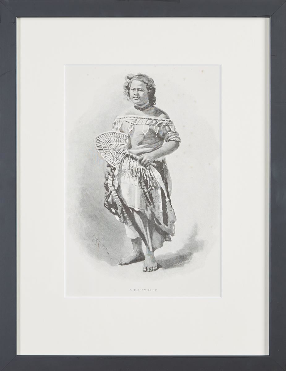 Artwork by W. A. Hirschmann, R. Atkinson, A Tongan Belle - R. Atkinson and W.A. Hirschmann, Made of Lithograph