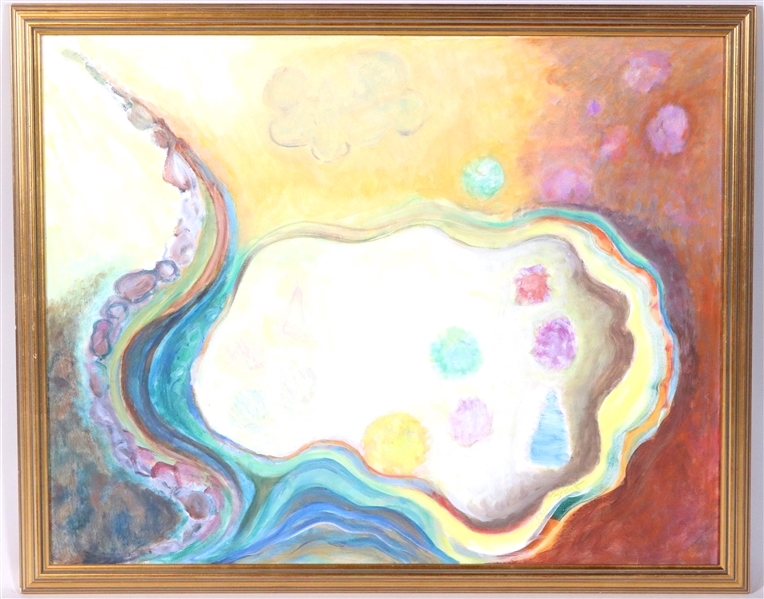 Artwork by Karen Bokert, Spiritual Pool, Made of Oil on Canvas