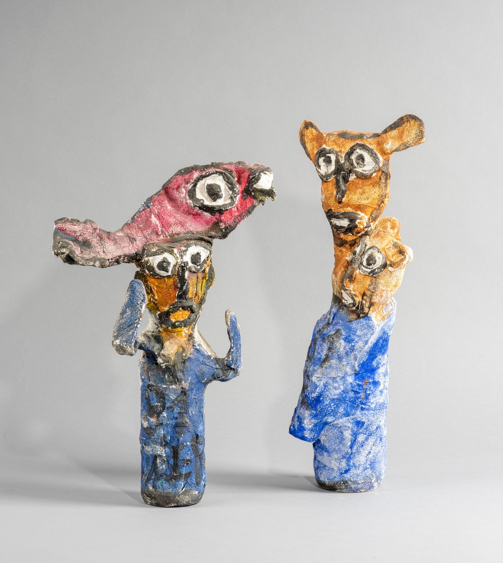 Jaber al Mahjoub | L'homme au poisson et maternité (1981) | MutualArt