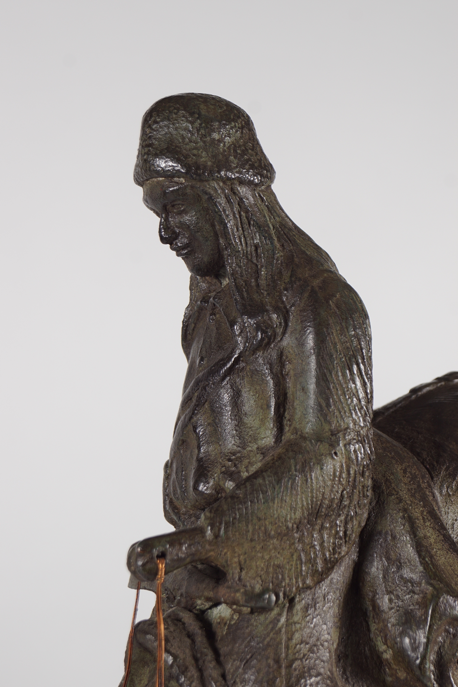Frederic Remington | Figure of an Indian warrior on horseback | MutualArt