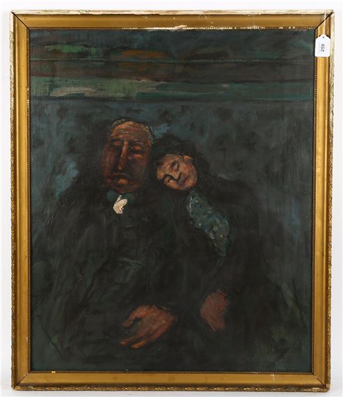 Pierre Bonnard | man and woman asleep on a train | MutualArt