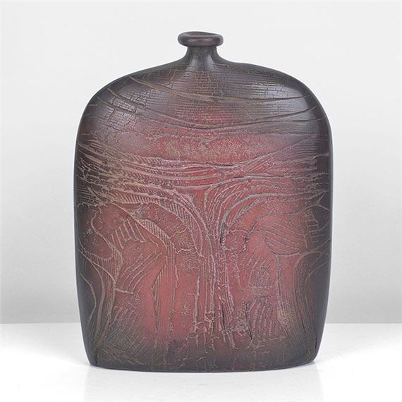 Small Bowed Vase by Peter Hayes, 1988