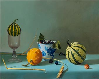 Still Life with Gourds and Currants - Fernand Renard