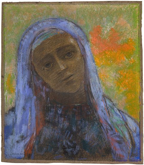 Odilon Redon | Tête de femme voilée | MutualArt