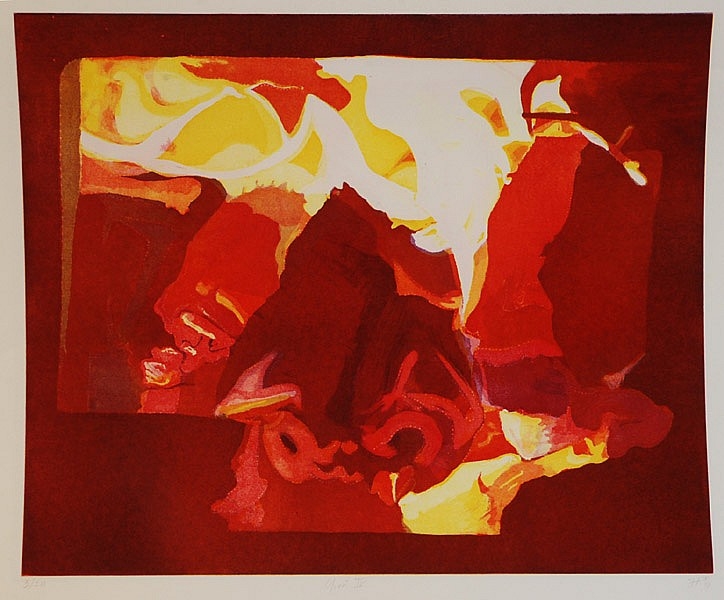 Artwork by Jakub Honetschläger, Oheň VI., Made of multicolored aquatint