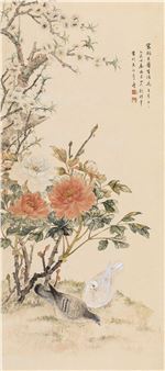 Pigeons and Flowers - Liu Liping