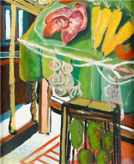 Bodegón con mazorcas