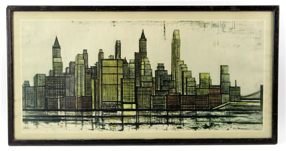 ベルナールビュッフェNEW YORK-Empire State Building Bernard Buffet | The Skyline of New York (1958) | MutualArt