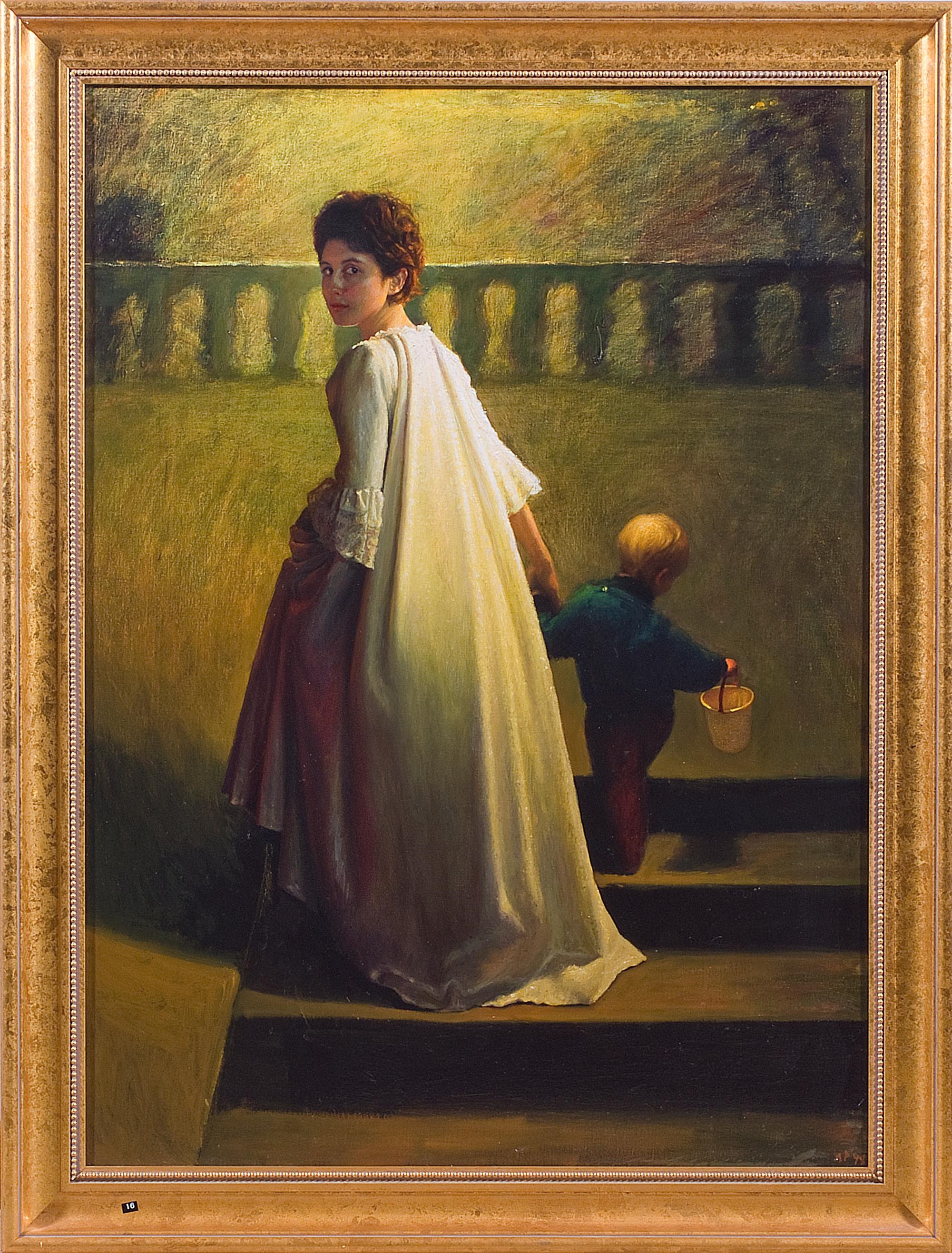 Artwork by Anna Platten, Woman and Child, Made of Oil on canvas