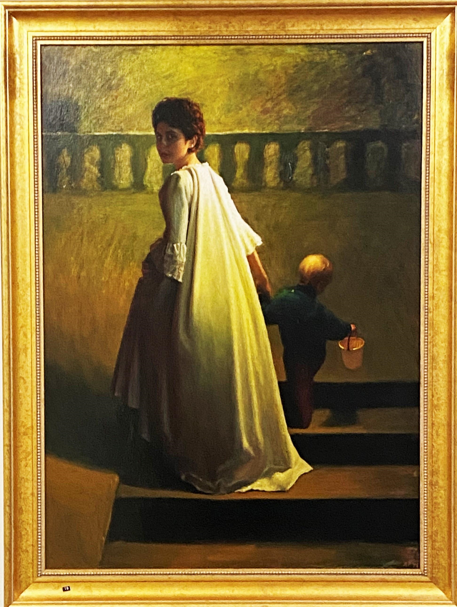 Artwork by Anna Platten, Woman and Child, Made of Oil on canvas