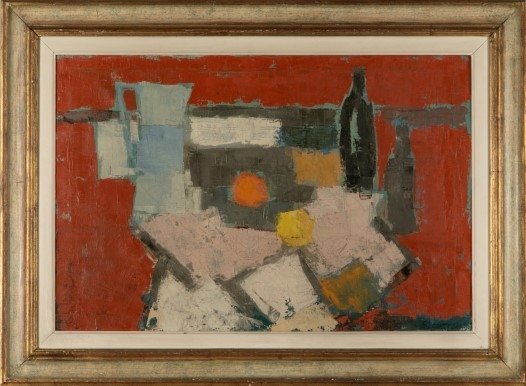 Artwork by Gino Bigiarini, Red Still Life, Made of Oil on canvas