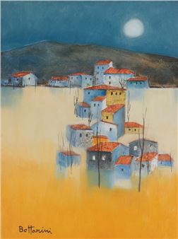 Lido Bettarini (リド ベッタリー二)油彩画 イタリア現代アート Lido Bettarini (リド ベッタリー二)油彩画 イタリア現代アート