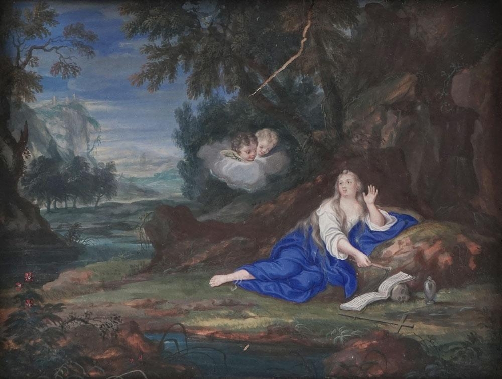 Artwork by François Petit, Young Woman and Putti, Made of Watercolour
