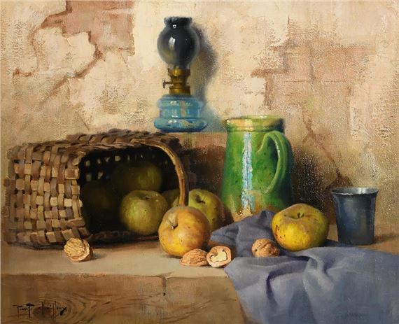 Still Life - Apples and Walnuts by Robert Chailloux