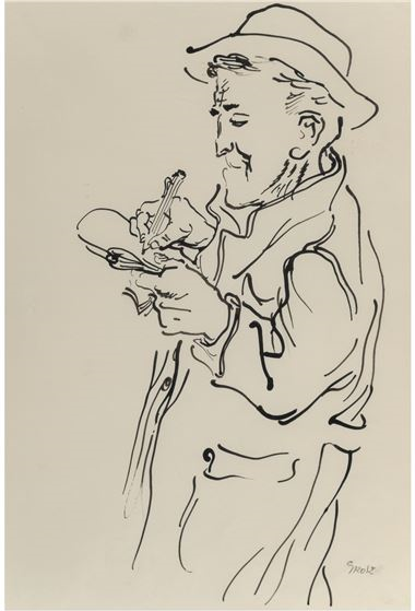 The Police Reporter Drinks by George Grosz, 1937