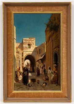 Orientalische Straßenszene - Eugenio Cecconi