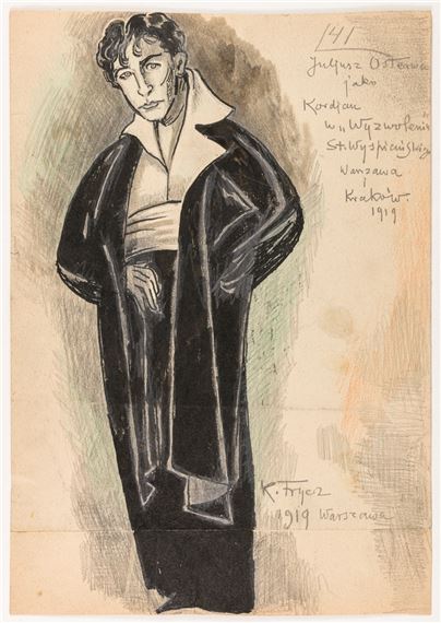 Juliusz Osterwa jako Kordian z „Wyzwolenie” Stanisława Wyspiańskiego, by Karol Frycz, 1919