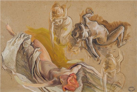 Étude pour le plafond du théâtre municipal de Berne by Ernest Biéler, um 1903