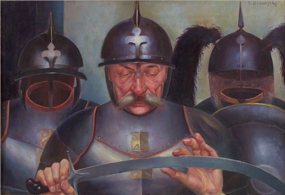 PORTRET W ZBROI by Zbigniew Pronaszko, 1910