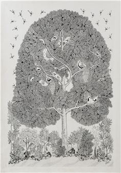 Untitled (Warli) - Sayli Dadoda