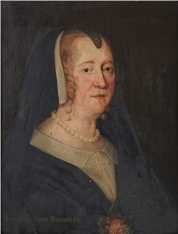Portrait of Frances, Lady Robartes, half-length, wearing mourning dress - Remigius van Leemput