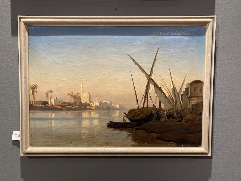 Carl Neumann | View from the Nile near Cairo (1878) | MutualArt