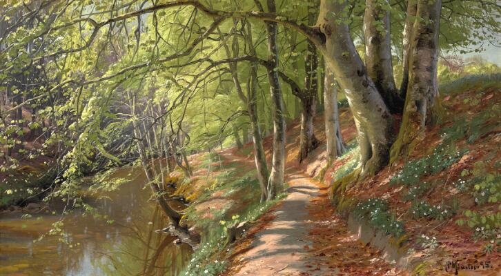 D-TOYS Puzzle 1000 Teile – „Ein Sommertag Im Wald Mit Hirschen“ Nach Peder Mørk Mønsted