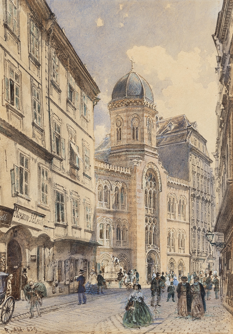 Griechenkirche zur Heiligen Dreifaltigkeit, Wien by Rudolf von Alt, 1859