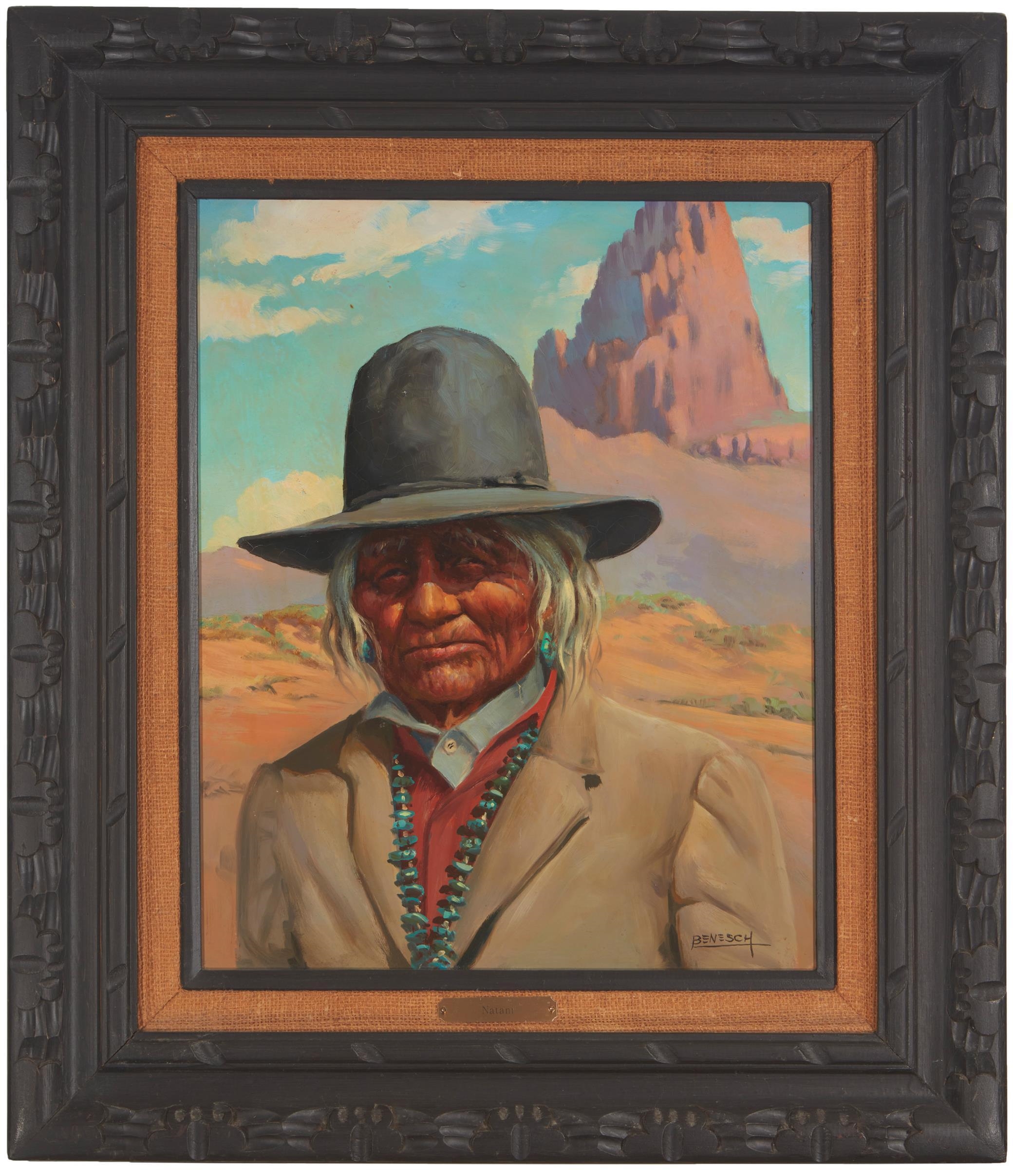 Artwork by Louis Benesch, "Natani", Made of Oil on Masonite