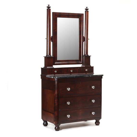 Late Classical Mahogany Bureau by Thomas Day, Circa 1840