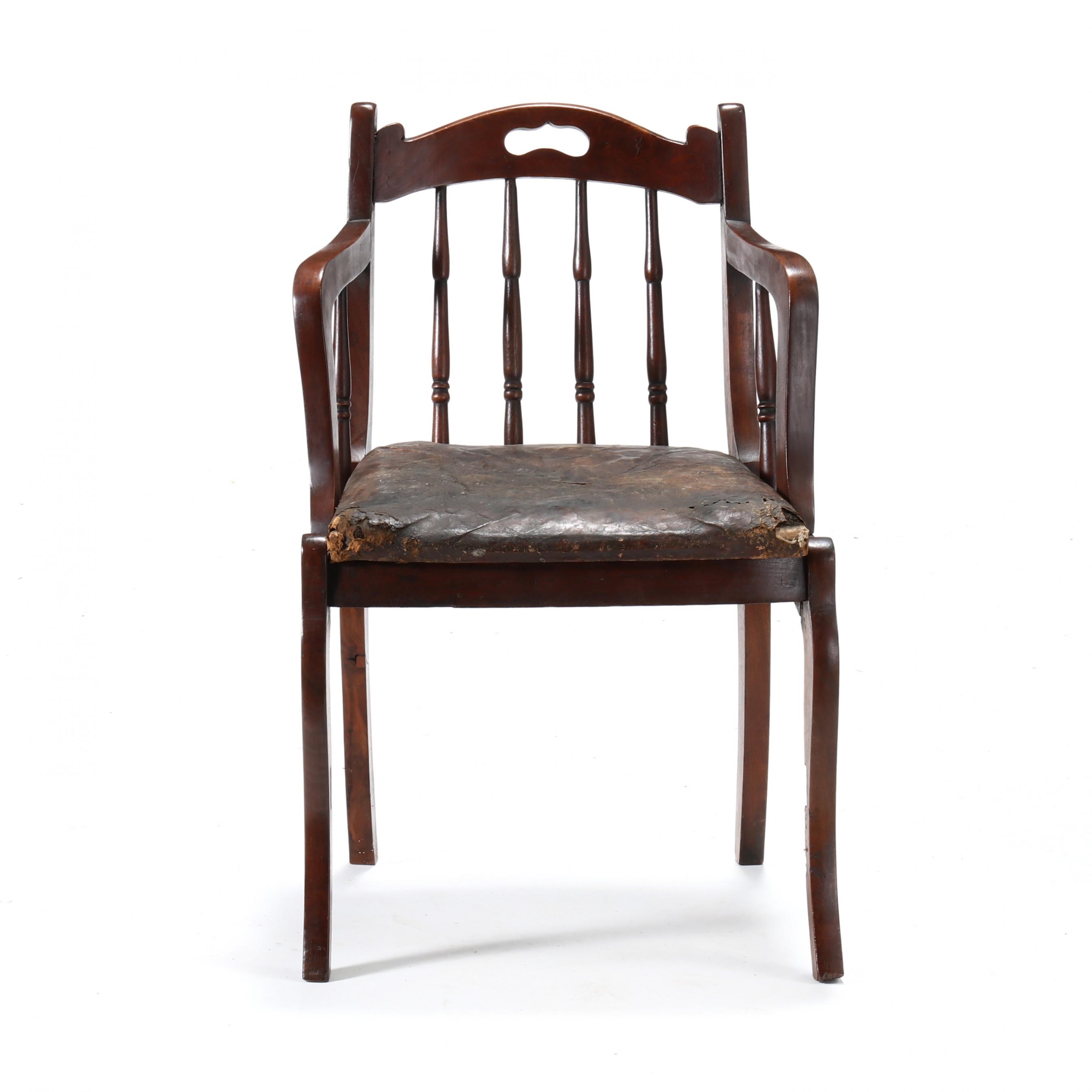 Artwork by Thomas Day, Set of Three Walnut Armchairs, Made of walnut  (3)