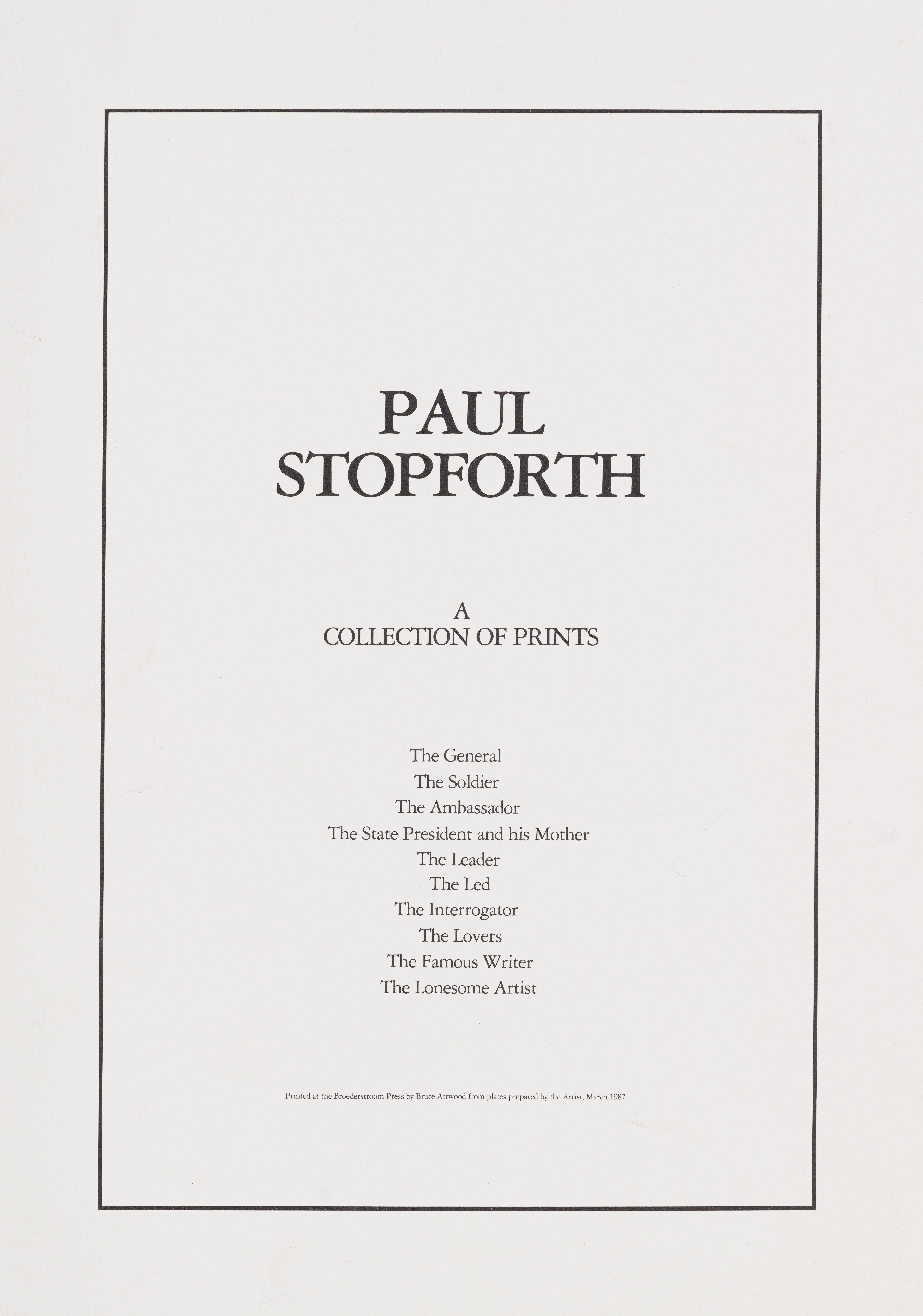Paul Stopforth | A Collection of Prints, portfolio | MutualArt
