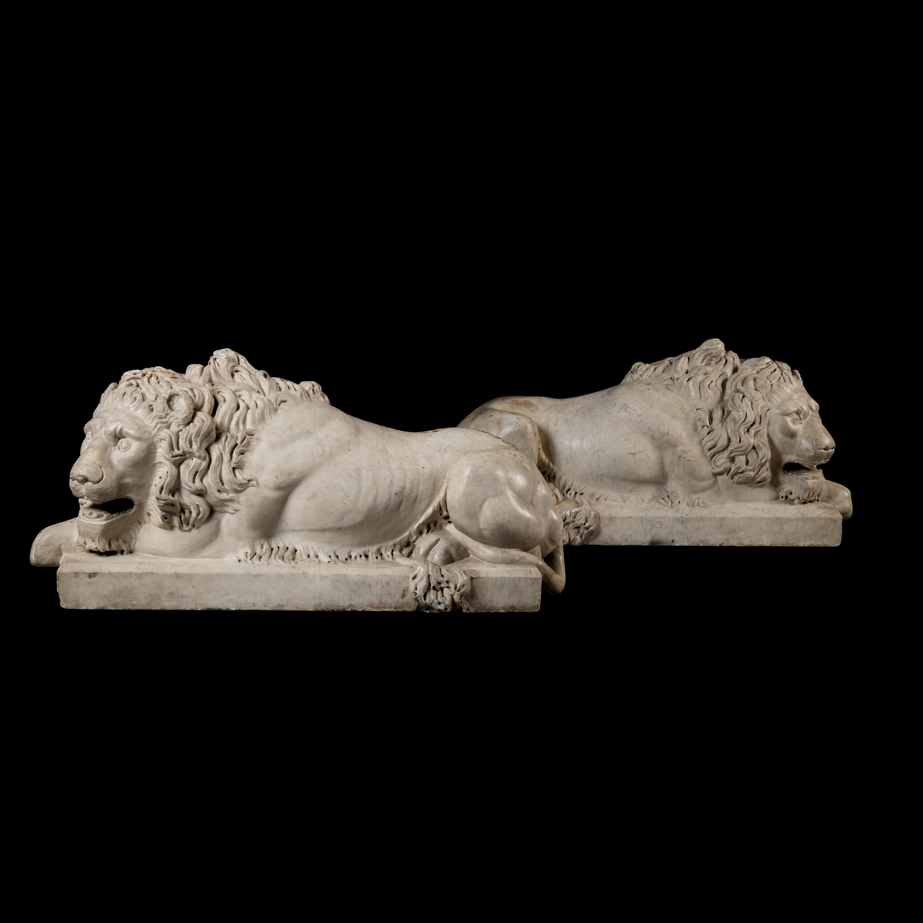 Antonio Canova | A pair of recumbent lions (19th Century) | MutualArt