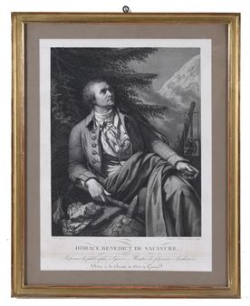 RETRATO DEL FÍSICO, GÉOLOGO Y ALPINISTA HORACE BÉNÉDICT DE SAUSSURE - C. S. Pradier