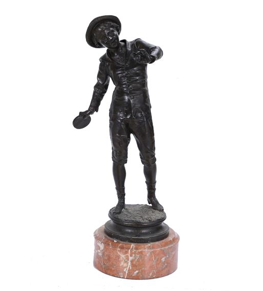 NIÑO JUGANDO A LA PELOTA by Vincent-Désire Faure de Broussé