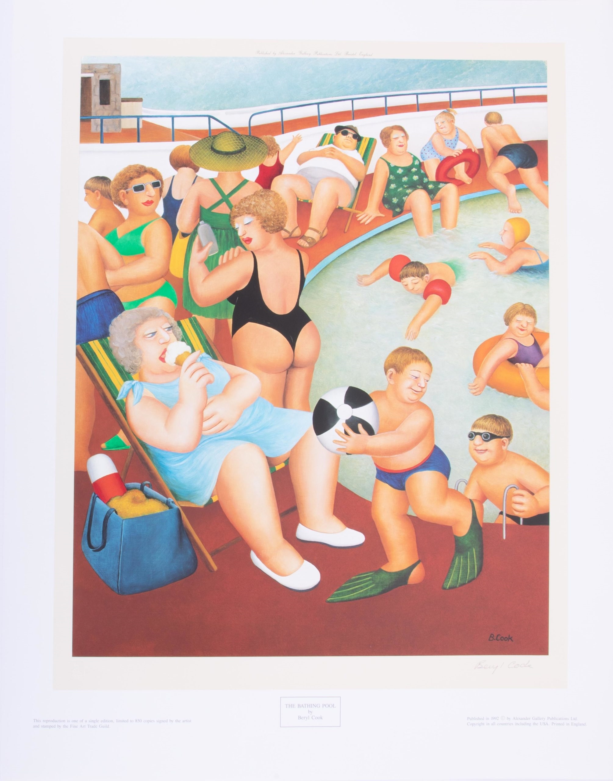 Beryl Cook | The Bathing Pool | MutualArt