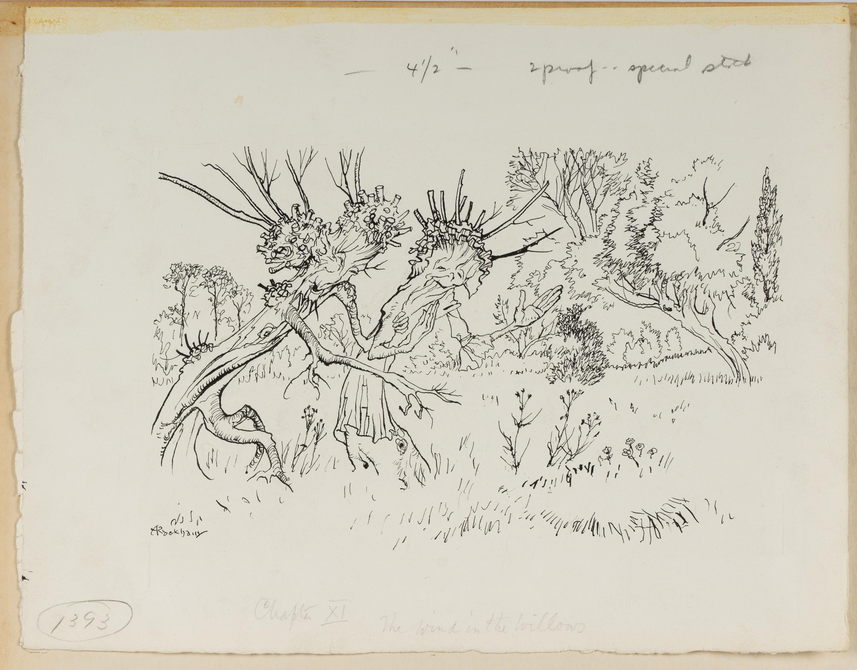 Arthur Rackham | Collection of thirteen original illustrations for Wind ...